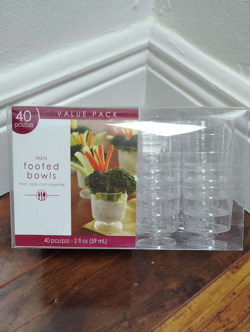 Mini Footed Bowls Value Pack - Clear (40 pcs)